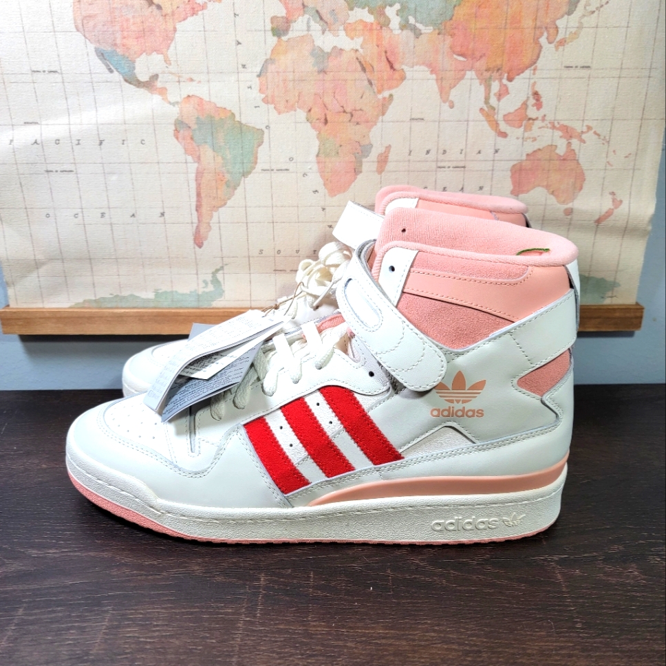 Brand New Adidas Forum 84 Hi Off White Pink Red Mens Size 115